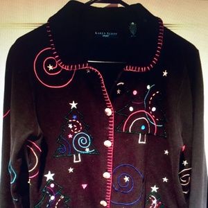 Karen Scott Sport Christmas/Holiday Sweater SM